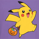 Junior's Pokemon Halloween Trick-or-Treating Pikachu T-Shirt