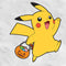 Men's Pokemon Halloween Trick-or-Treating Pikachu Baseball Tee
