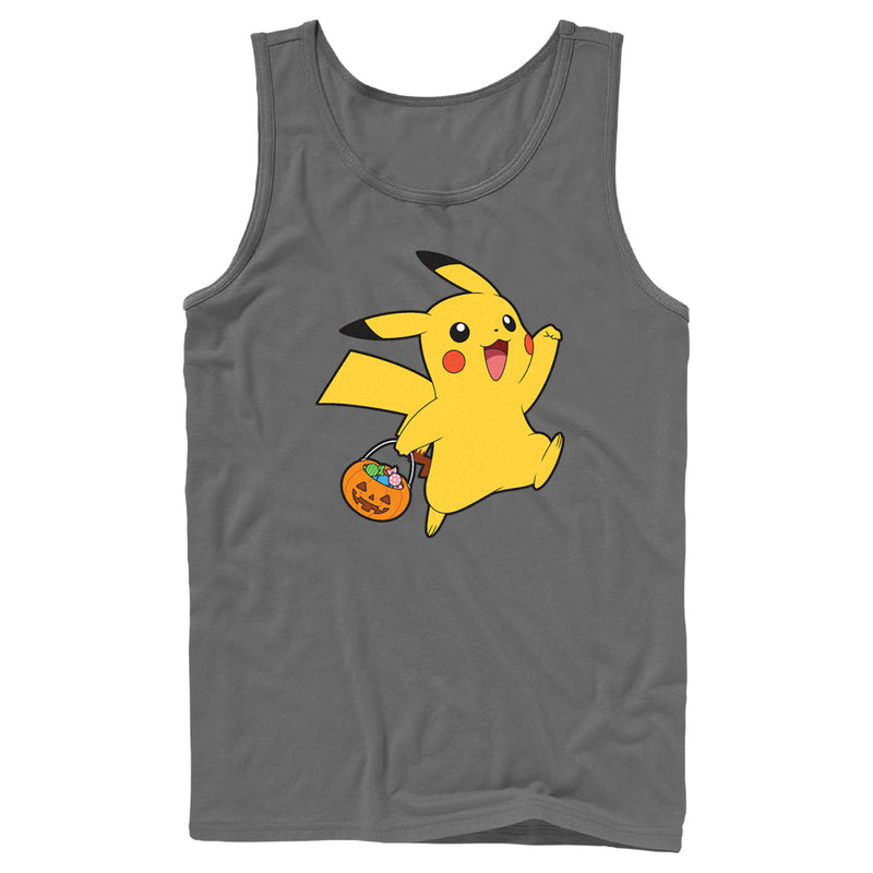 Men's Pokemon Halloween Trick-or-Treating Pikachu Tank Top