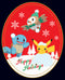 Women's Pokemon Christmas Happy Holidays Patch T-Shirt