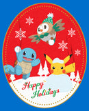 Men's Pokemon Christmas Happy Holidays Patch Pull Over Hoodie