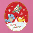 Girl's Pokemon Christmas Happy Holidays Friends Patch T-Shirt