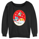 Junior's Pokemon Christmas Happy Holidays Patch Sweatshirt