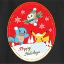 Junior's Pokemon Christmas Happy Holidays Patch Sweatshirt