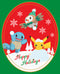 Men's Pokemon Christmas Happy Holidays Patch T-Shirt