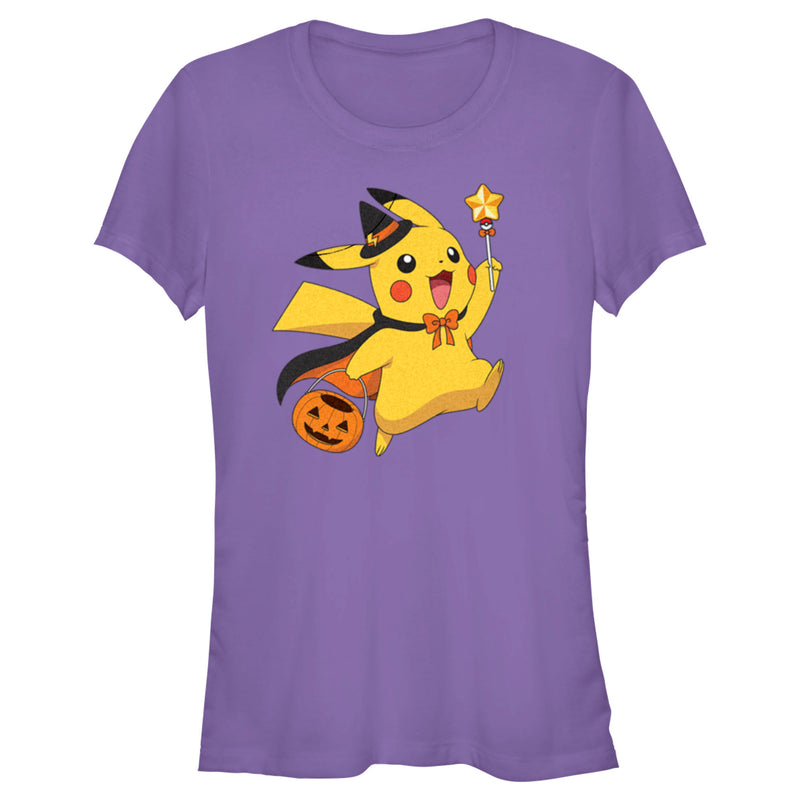 Junior's Pokemon Halloween Pikachu Wizard Costume T-Shirt