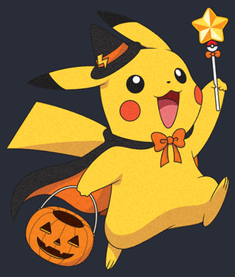 Junior's Pokemon Halloween Pikachu Wizard Costume Festival Muscle Tee