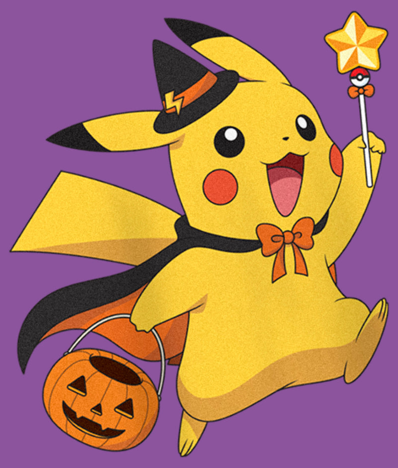 Girl's Pokemon Halloween Pikachu Wizard Costume T-Shirt