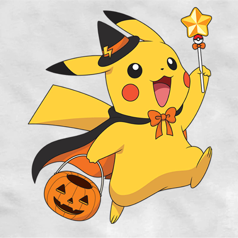 Men's Pokemon Halloween Pikachu Wizard Baseball Tee