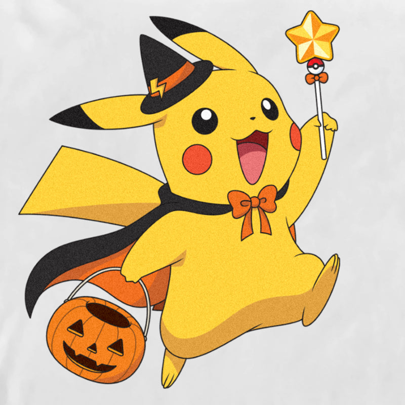 Men's Pokemon Halloween Pikachu Wizard Long Sleeve Shirt