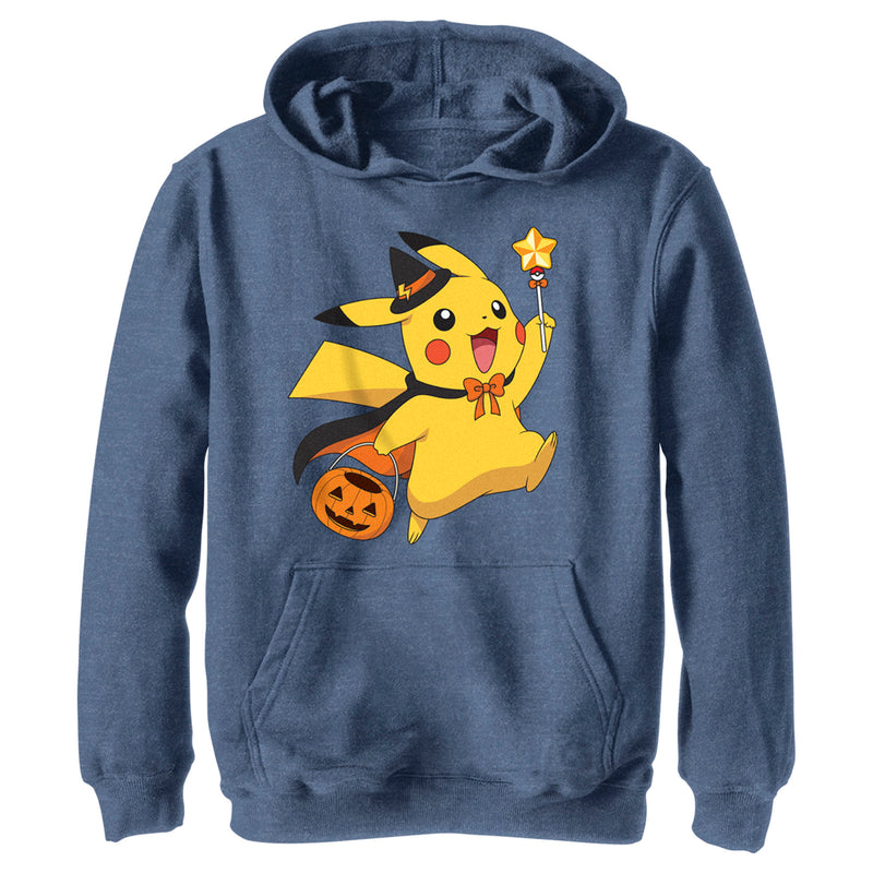 Boy's Pokemon Halloween Pikachu Wizard Pull Over Hoodie