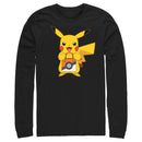 Men's Pokemon Halloween Trick or Treat Pikachu Long Sleeve Shirt