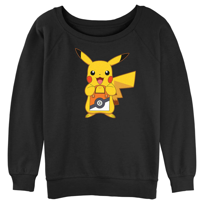 Junior's Pokemon Halloween Trick or Treat Pikachu Sweatshirt