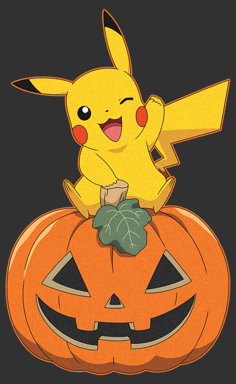 Men's Pokemon Halloween Pikachu Jack-O'-Lantern T-Shirt