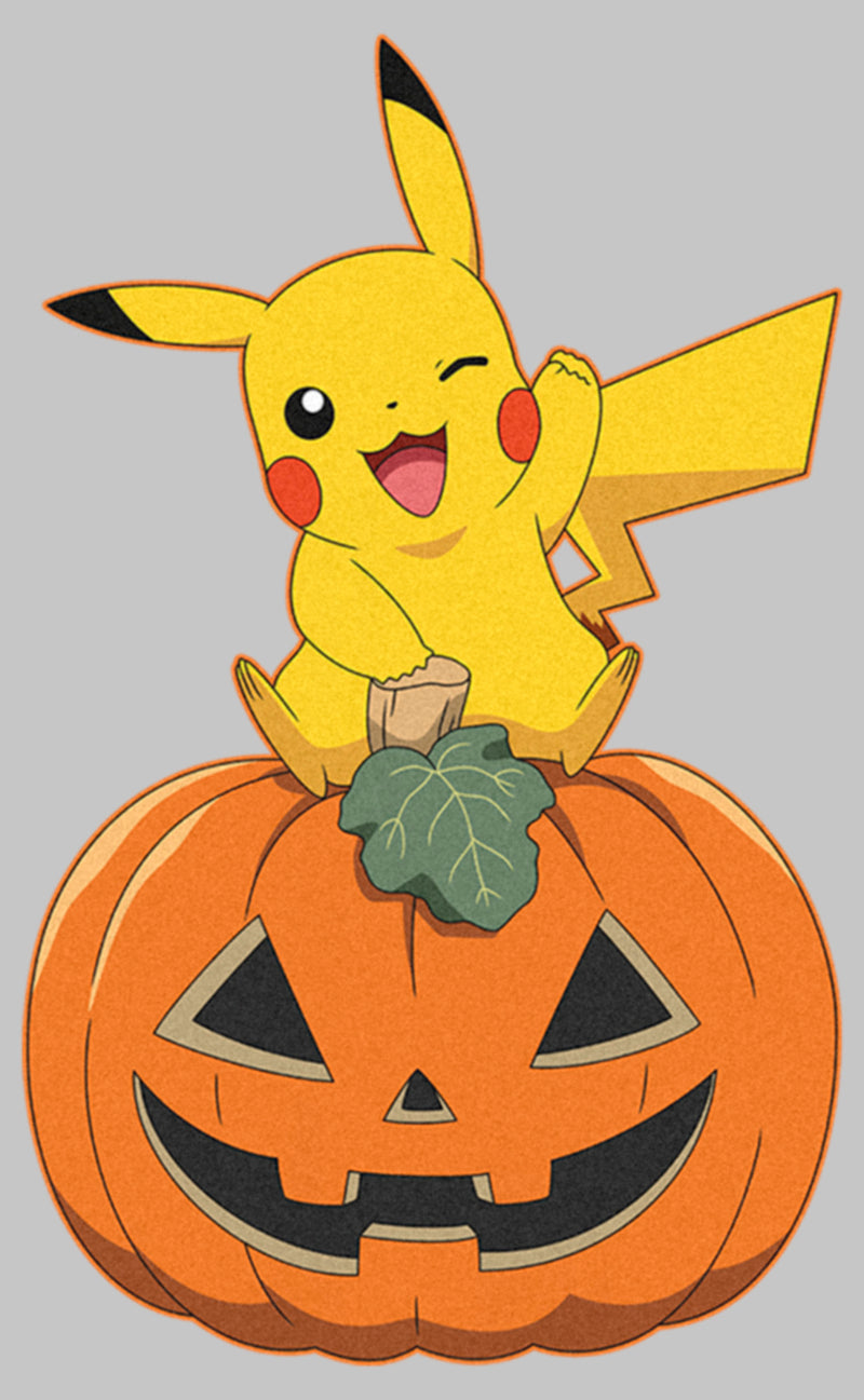 Junior's Pokemon Halloween Pikachu Jack-O'-Lantern T-Shirt