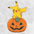 Men's Pokemon Halloween Jack-O'-Lantern Pikachu Baseball Tee