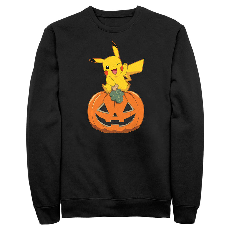 Men's Pokemon Halloween Jack-O'-Lantern Pikachu Sweatshirt