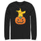 Men's Pokemon Halloween Jack-O'-Lantern Pikachu Long Sleeve Shirt