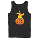 Men's Pokemon Halloween Jack-O'-Lantern Pikachu Tank Top