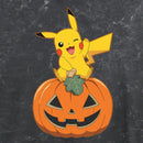 Junior's Pokemon Halloween Jack-O'-Lantern Winking Pikachu T-Shirt