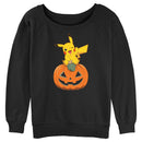 Junior's Pokemon Halloween Jack-O'-Lantern Pikachu Sweatshirt