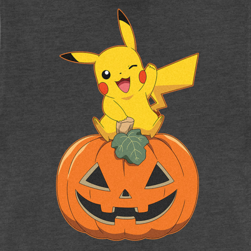 Junior's Pokemon Halloween Jack-O'-Lantern Pikachu Festival Muscle Tee