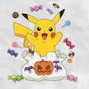 Men's Pokemon Halloween Pikachu Candy Bag Baseball Tee