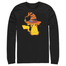 Men's Pokemon Halloween Pikachu Witch Long Sleeve Shirt