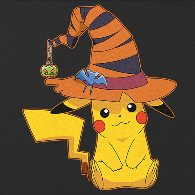 Girl's Pokemon Halloween Pikachu Witch Hat T-Shirt