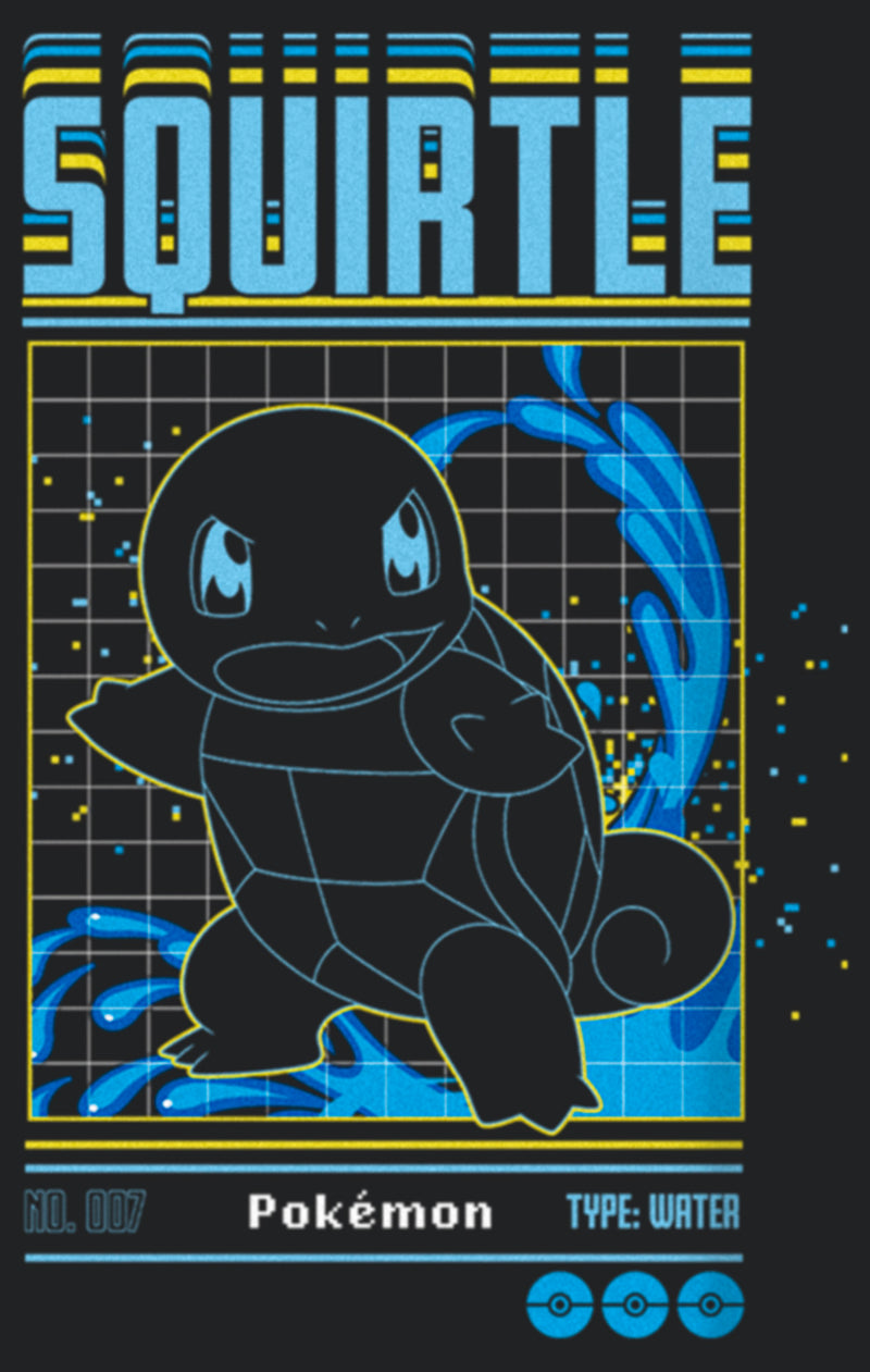 Women's Pokemon Squirtle Retro Grid Racerback Tank Top