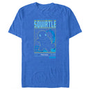Men's Pokemon Squirtle Retro Grid T-Shirt