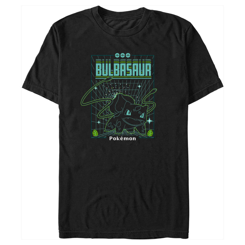 Men's Pokemon Bulbasaur Retro Grid T-Shirt