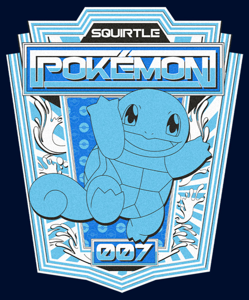 Men's Pokemon Squirtle Metallic Badge Long Sleeve Shirt