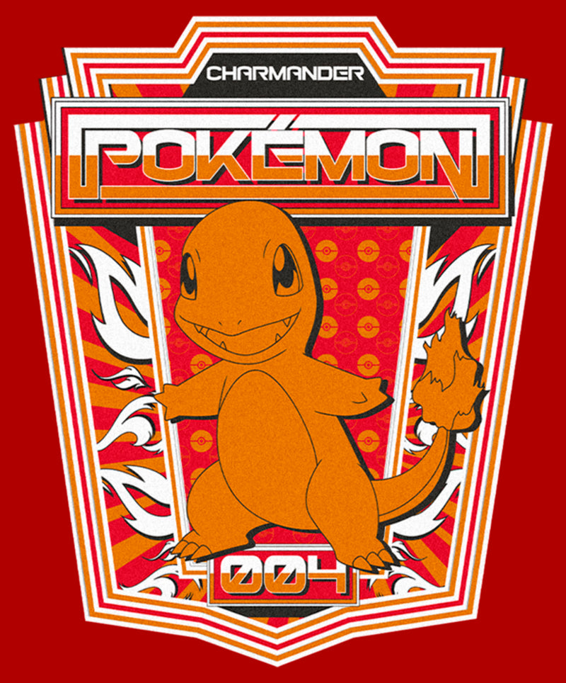Men's Pokemon Charmander Metallic Badge T-Shirt