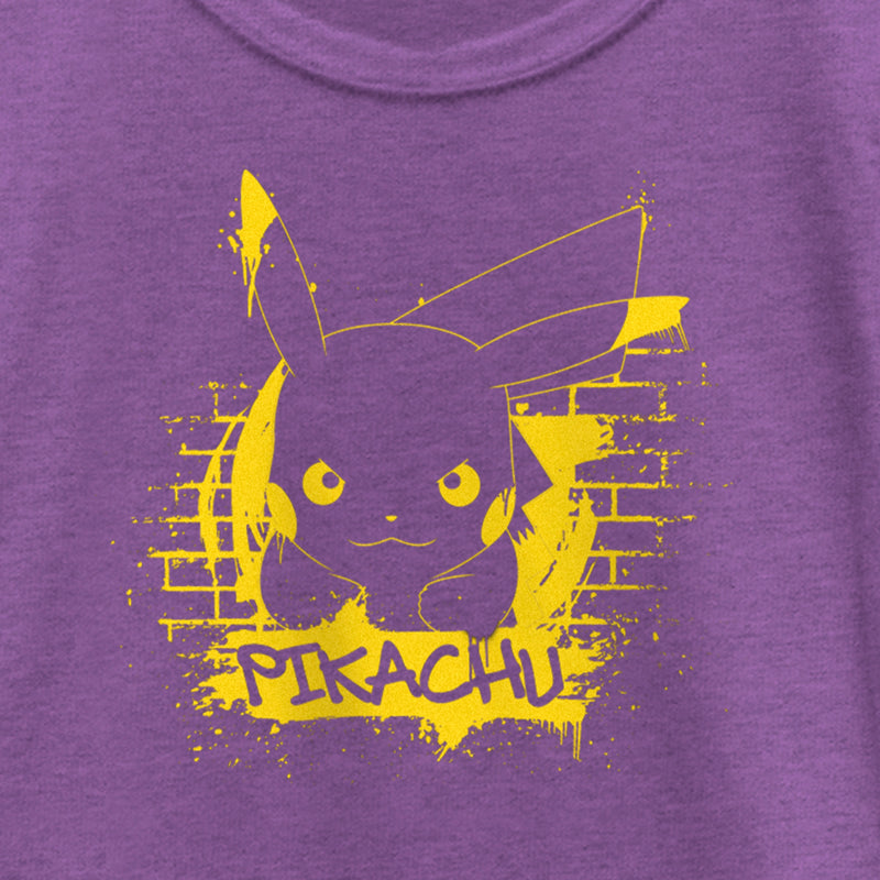 Girl's Pokemon Pikachu Mural T-Shirt