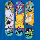 Boy's Pokemon Mewtwo, Pikachu, and Psyduck Skateboard Decks T-Shirt