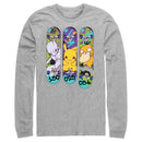 Men's Pokemon Mewtwo, Pikachu, and Psyduck Skateboard Decks Long Sleeve Shirt