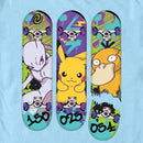 Men's Pokemon Mewtwo, Pikachu, and Psyduck Skateboard Decks T-Shirt