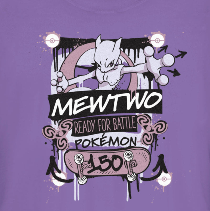 Junior's Pokemon Mewtwo Ready for Battle T-Shirt