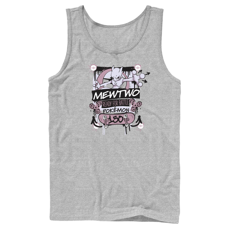 Men's Pokemon Mewtwo Ready for Battle Tank Top