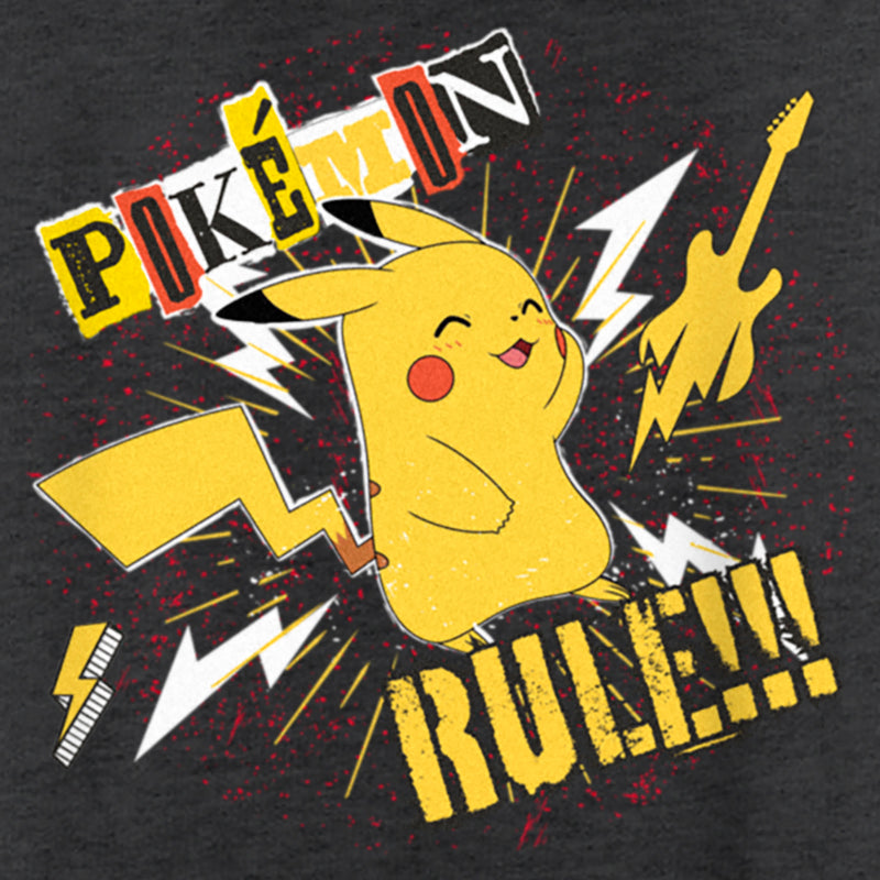 Women's Pokemon Pikachu Rules Guitar Racerback Tank Top