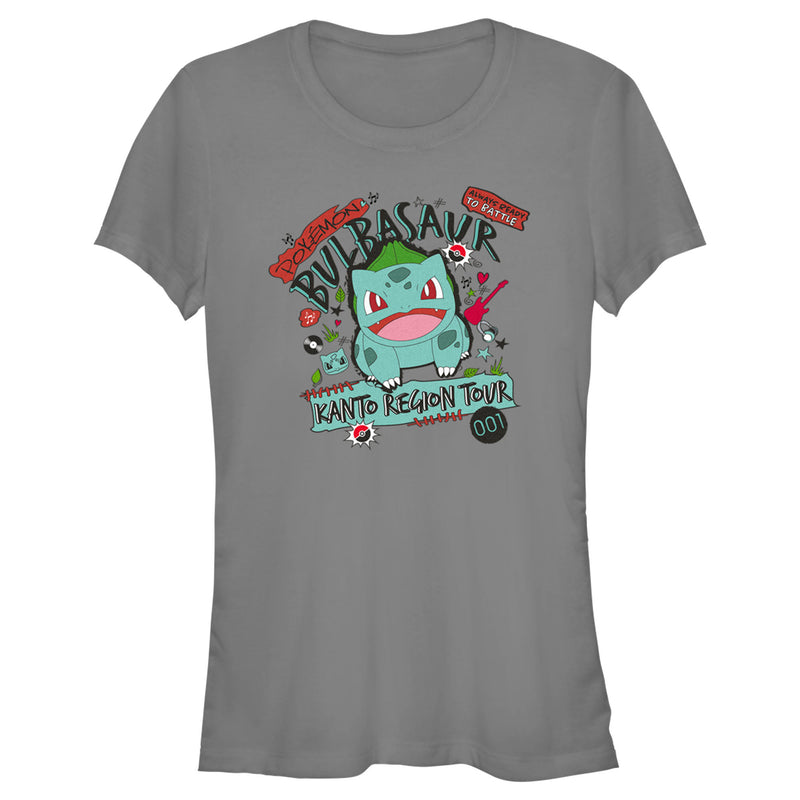 Junior's Pokemon Bulbasaur Kanto Tour T-Shirt