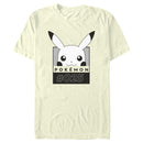 Men's Pokemon Pikachu Black and White T-Shirt