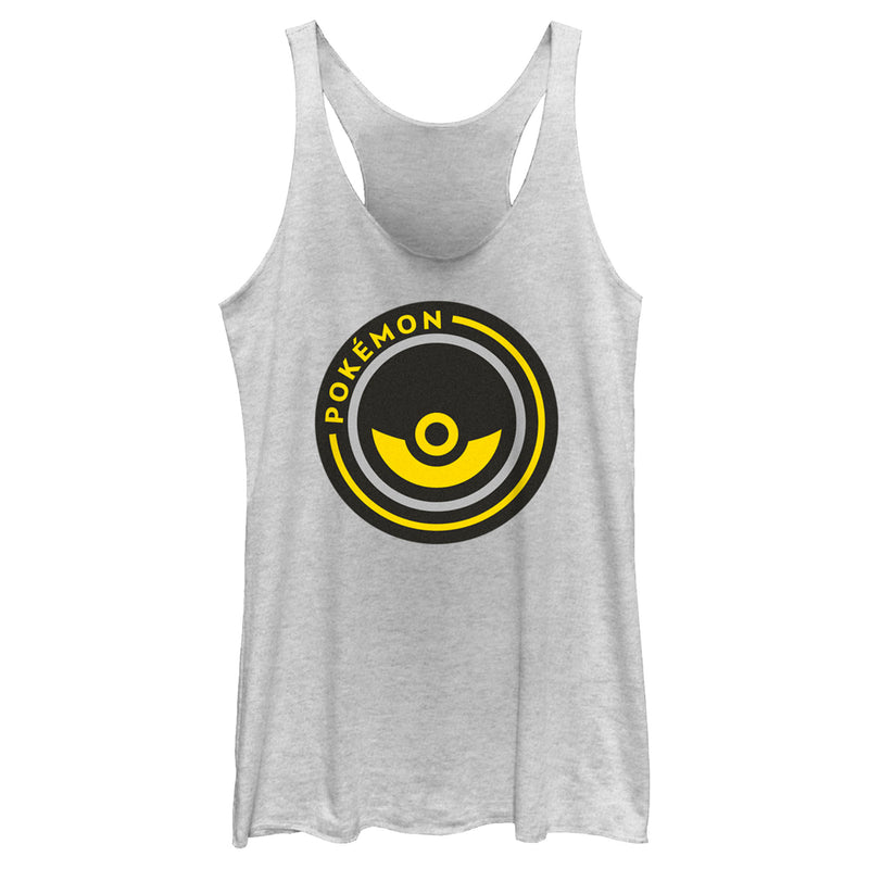 Women's Pokemon Pokeball Circle Badge Racerback Tank Top