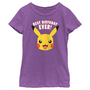 Girl's Pokemon Pikachu Best Birthday Ever T-Shirt