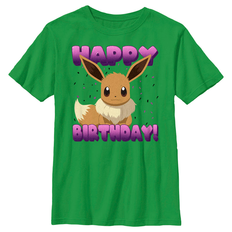 Boy's Pokemon Eevee Happy Birthday T-Shirt