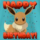 Girl's Pokemon Eevee Happy Birthday Red T-Shirt