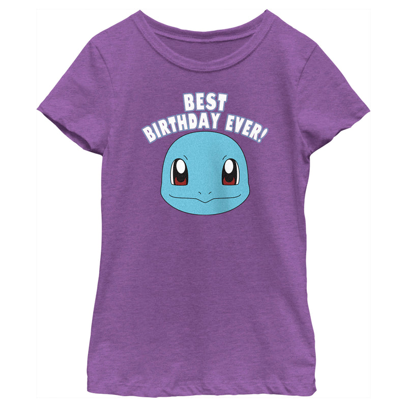 Girl's Pokemon Squirtle Best Birthday Ever T-Shirt