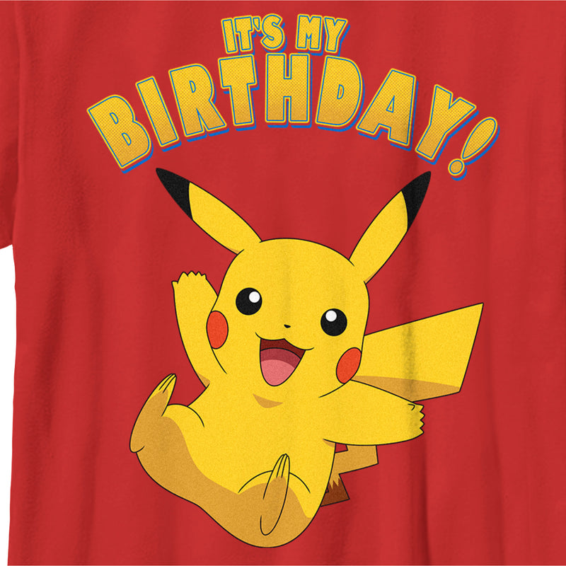 Boy's Pokemon Pikachu It's My Birthday T-Shirt