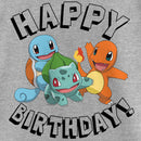 Girl's Pokemon Happy Birthday Characters T-Shirt